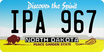 ND license plate IPA967
