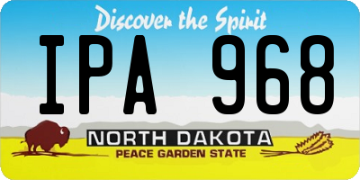 ND license plate IPA968