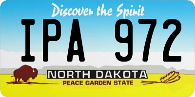 ND license plate IPA972