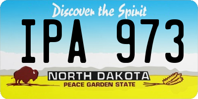 ND license plate IPA973