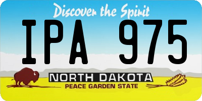 ND license plate IPA975