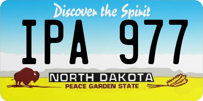 ND license plate IPA977