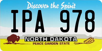 ND license plate IPA978