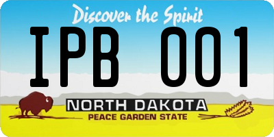 ND license plate IPB001
