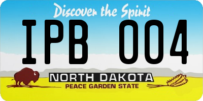 ND license plate IPB004