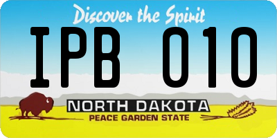 ND license plate IPB010