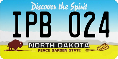 ND license plate IPB024