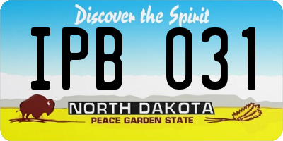 ND license plate IPB031