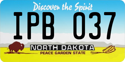 ND license plate IPB037