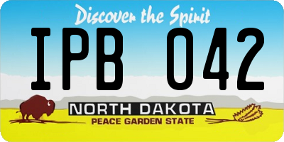 ND license plate IPB042
