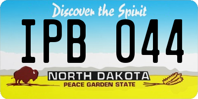 ND license plate IPB044