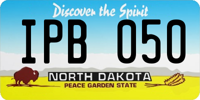 ND license plate IPB050