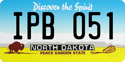 ND license plate IPB051