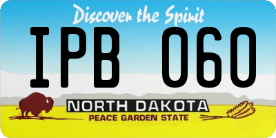 ND license plate IPB060