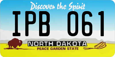 ND license plate IPB061