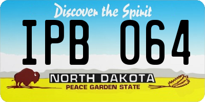 ND license plate IPB064