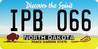 ND license plate IPB066
