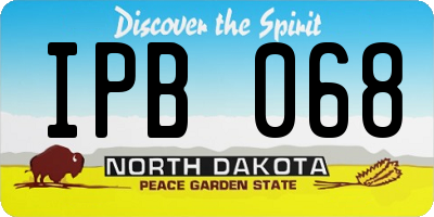 ND license plate IPB068