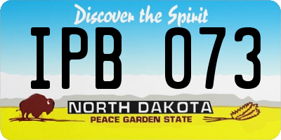 ND license plate IPB073