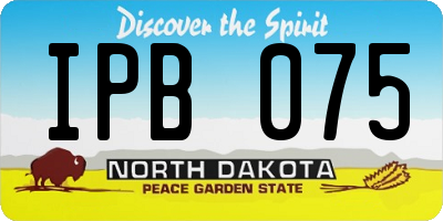 ND license plate IPB075