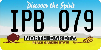 ND license plate IPB079