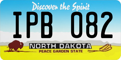 ND license plate IPB082