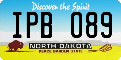 ND license plate IPB089