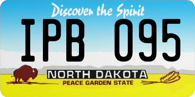 ND license plate IPB095