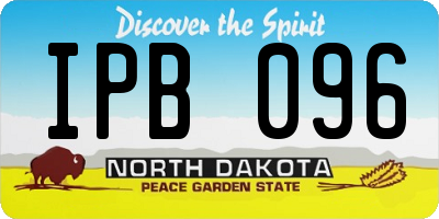 ND license plate IPB096