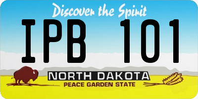 ND license plate IPB101