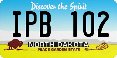 ND license plate IPB102