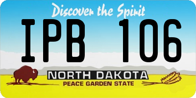 ND license plate IPB106