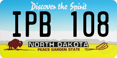 ND license plate IPB108
