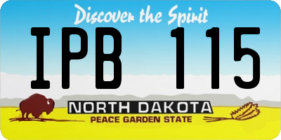 ND license plate IPB115