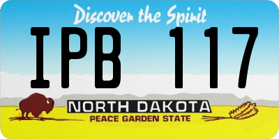 ND license plate IPB117