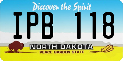 ND license plate IPB118