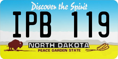 ND license plate IPB119