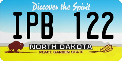 ND license plate IPB122