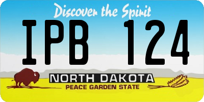 ND license plate IPB124