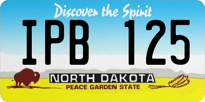 ND license plate IPB125