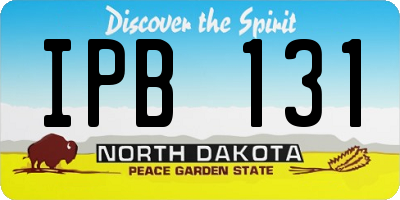 ND license plate IPB131