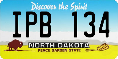 ND license plate IPB134