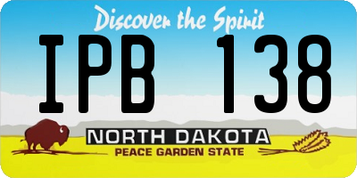 ND license plate IPB138