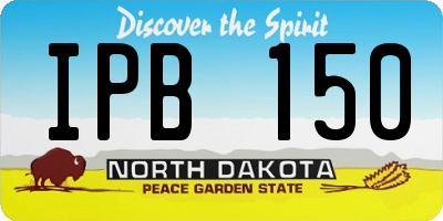 ND license plate IPB150