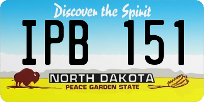 ND license plate IPB151