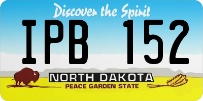 ND license plate IPB152