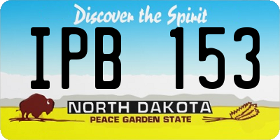 ND license plate IPB153