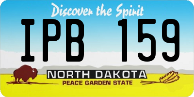 ND license plate IPB159