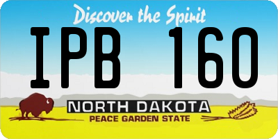 ND license plate IPB160