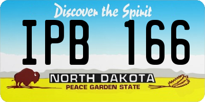 ND license plate IPB166